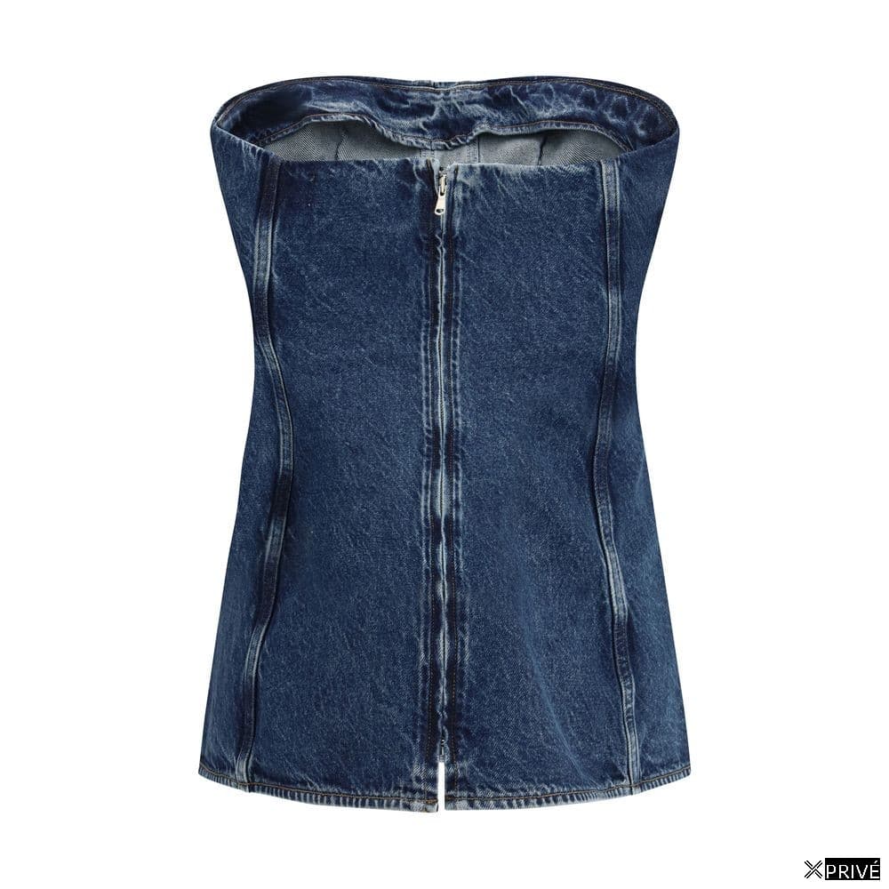 Top bleu en Coton — 2