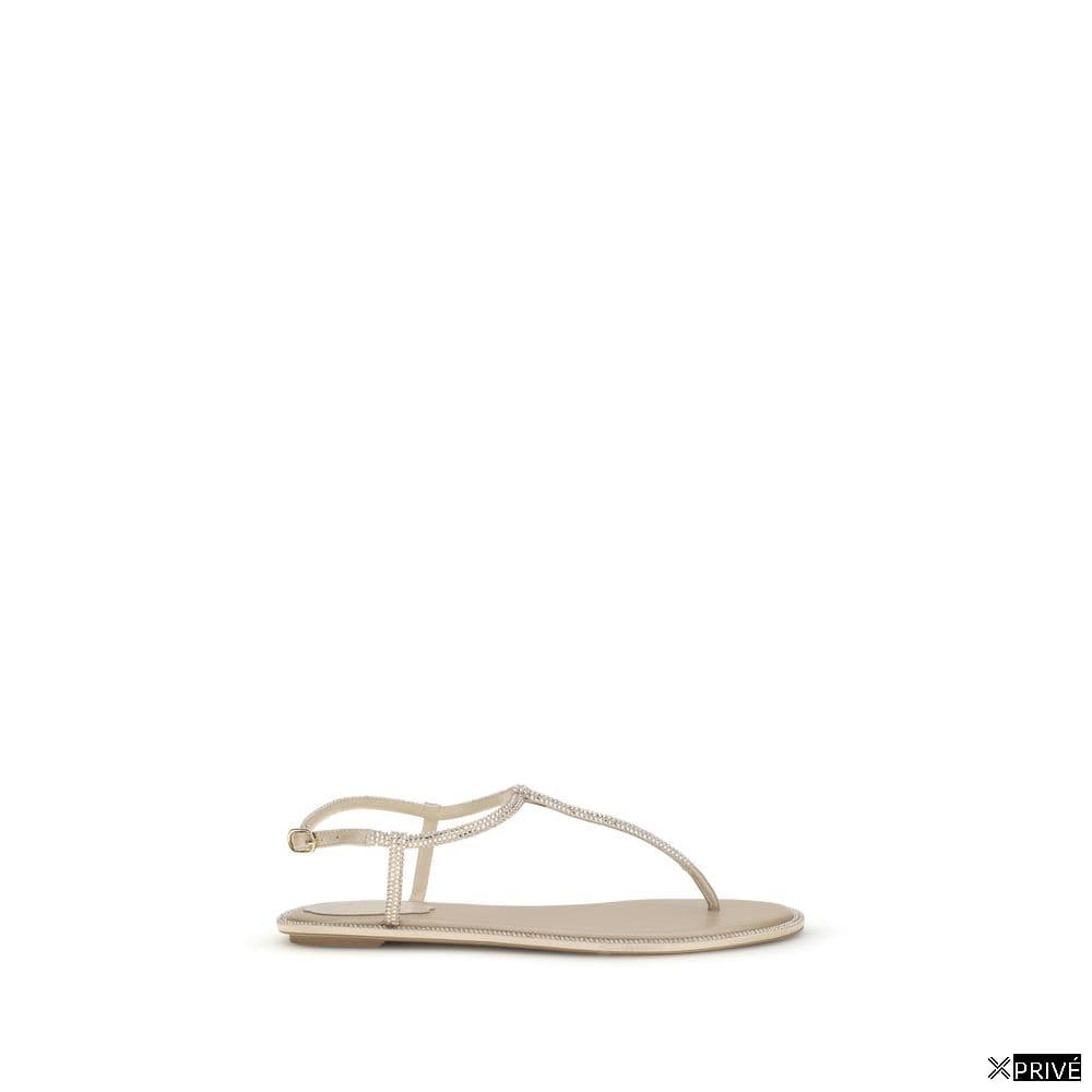 Sandales beiges en Satin