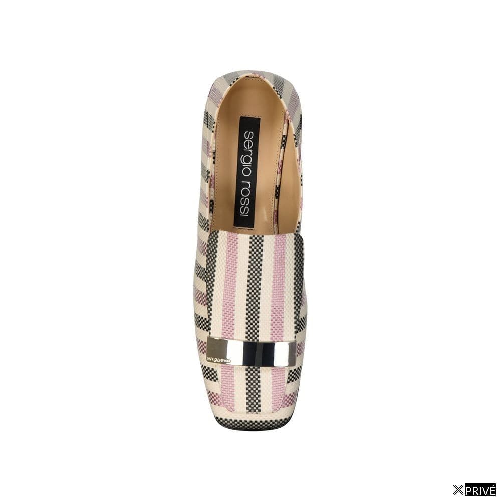Mocassin blanc en Tissu — 4