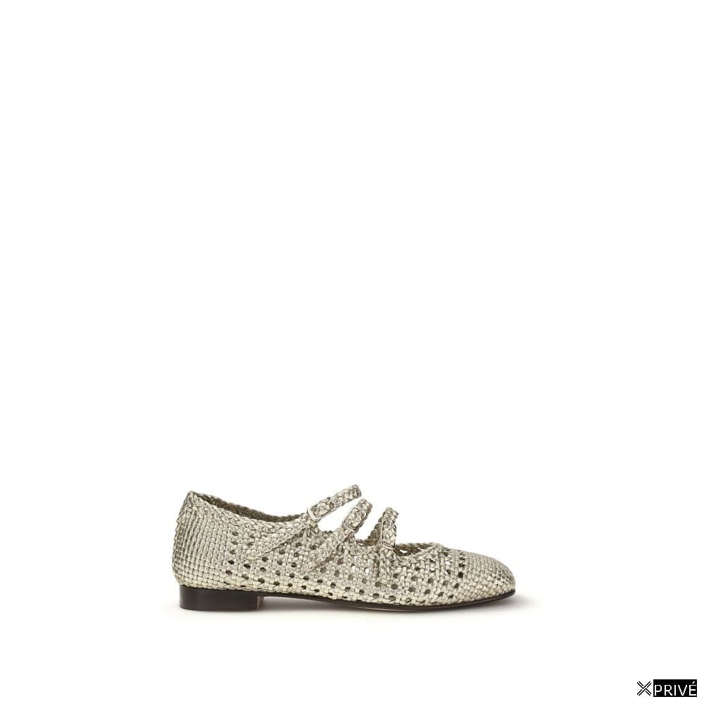 Chaussures plates argentées — 1