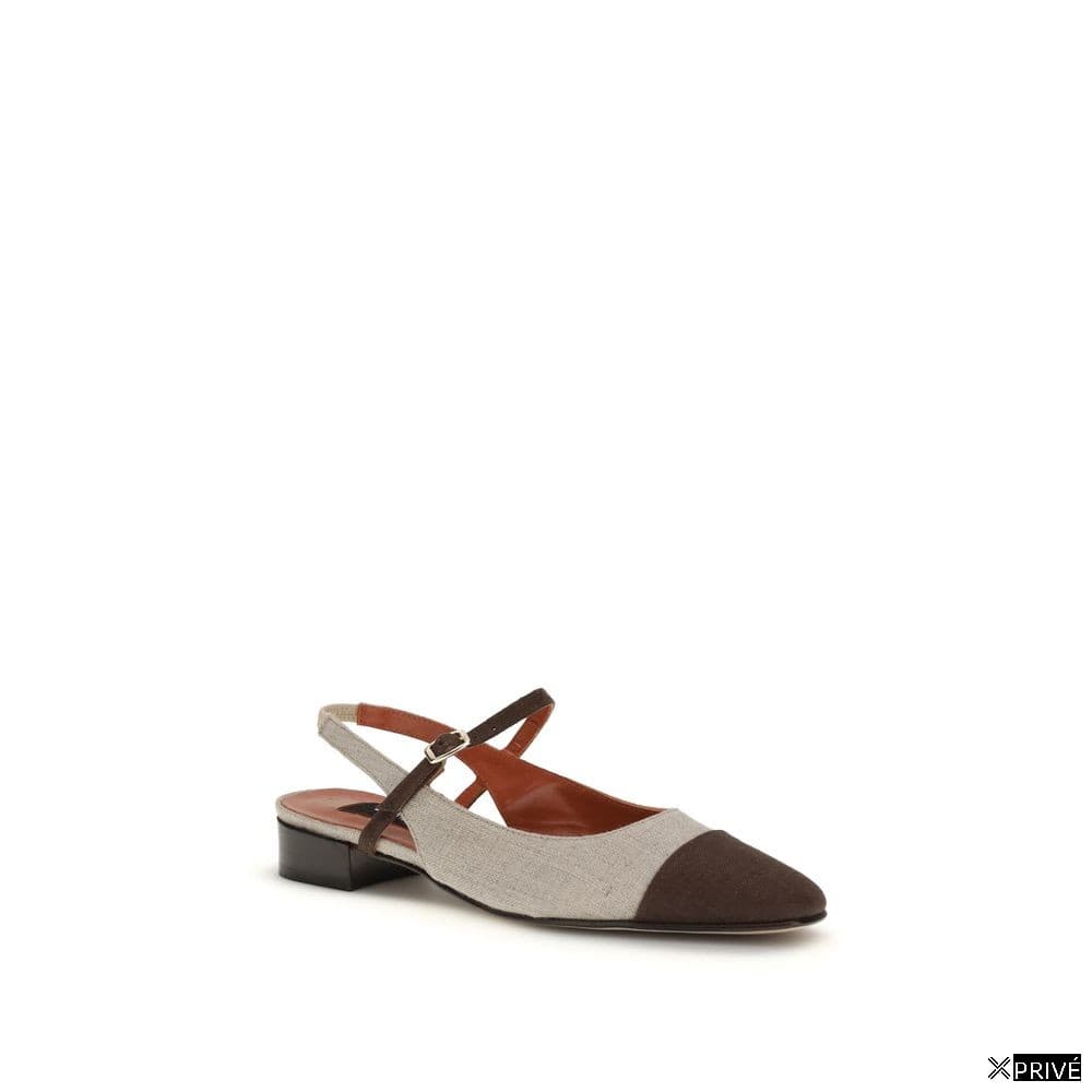 Escarpin beige en Coton — 2