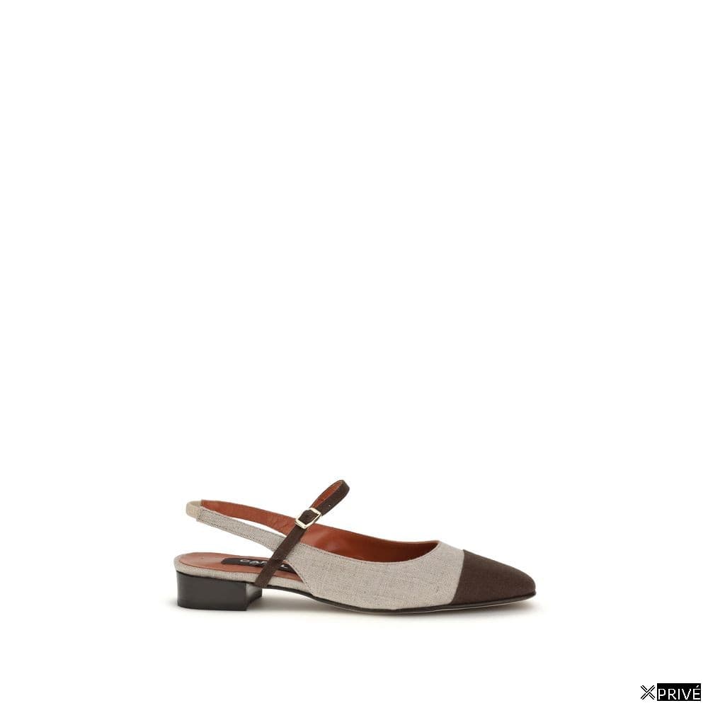 Escarpin beige en Coton — 1