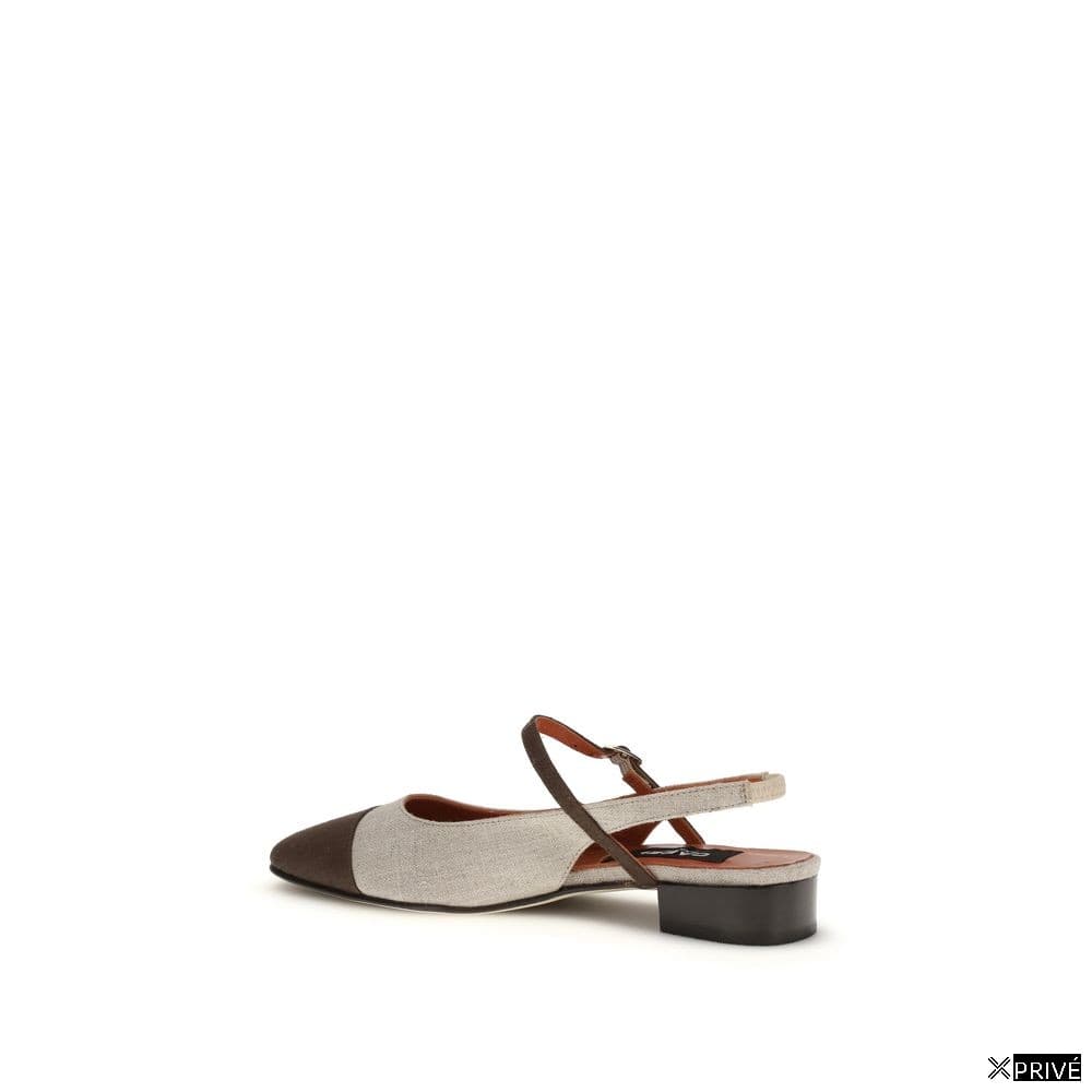 Escarpin beige en Coton — 3