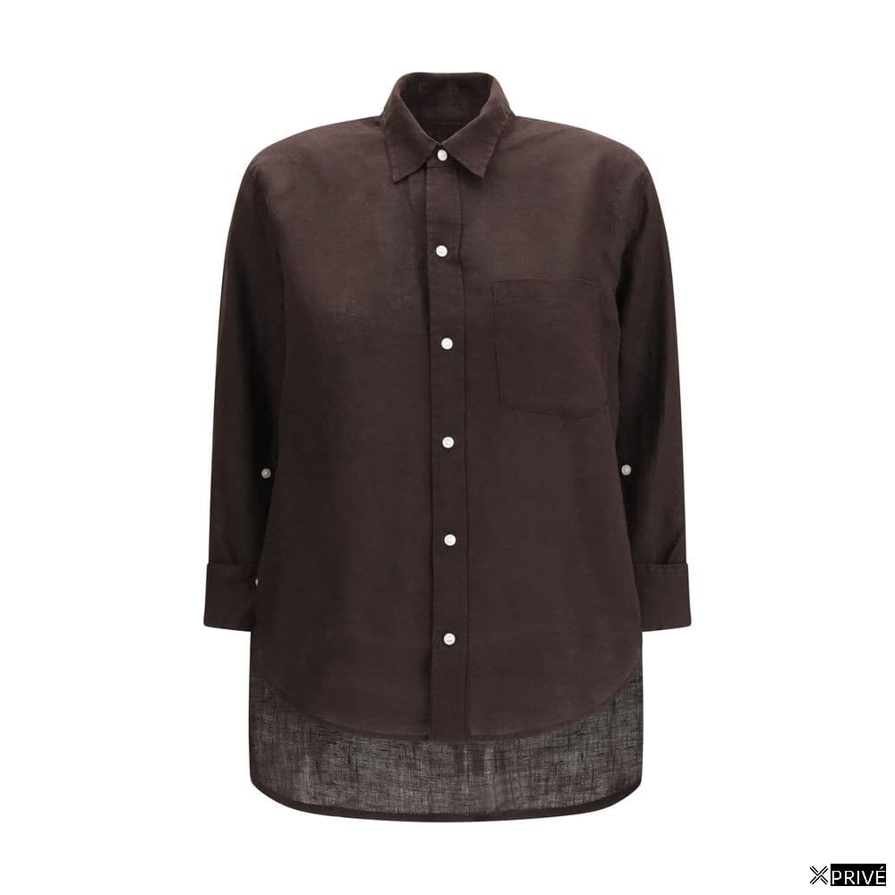 Chemise brune en Lin — 1