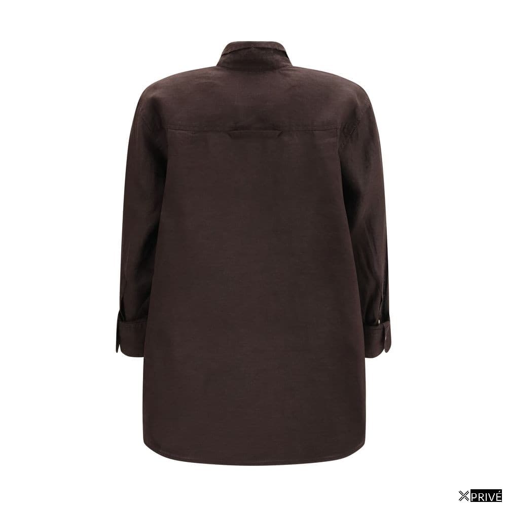 Chemise brune en Lin — 2