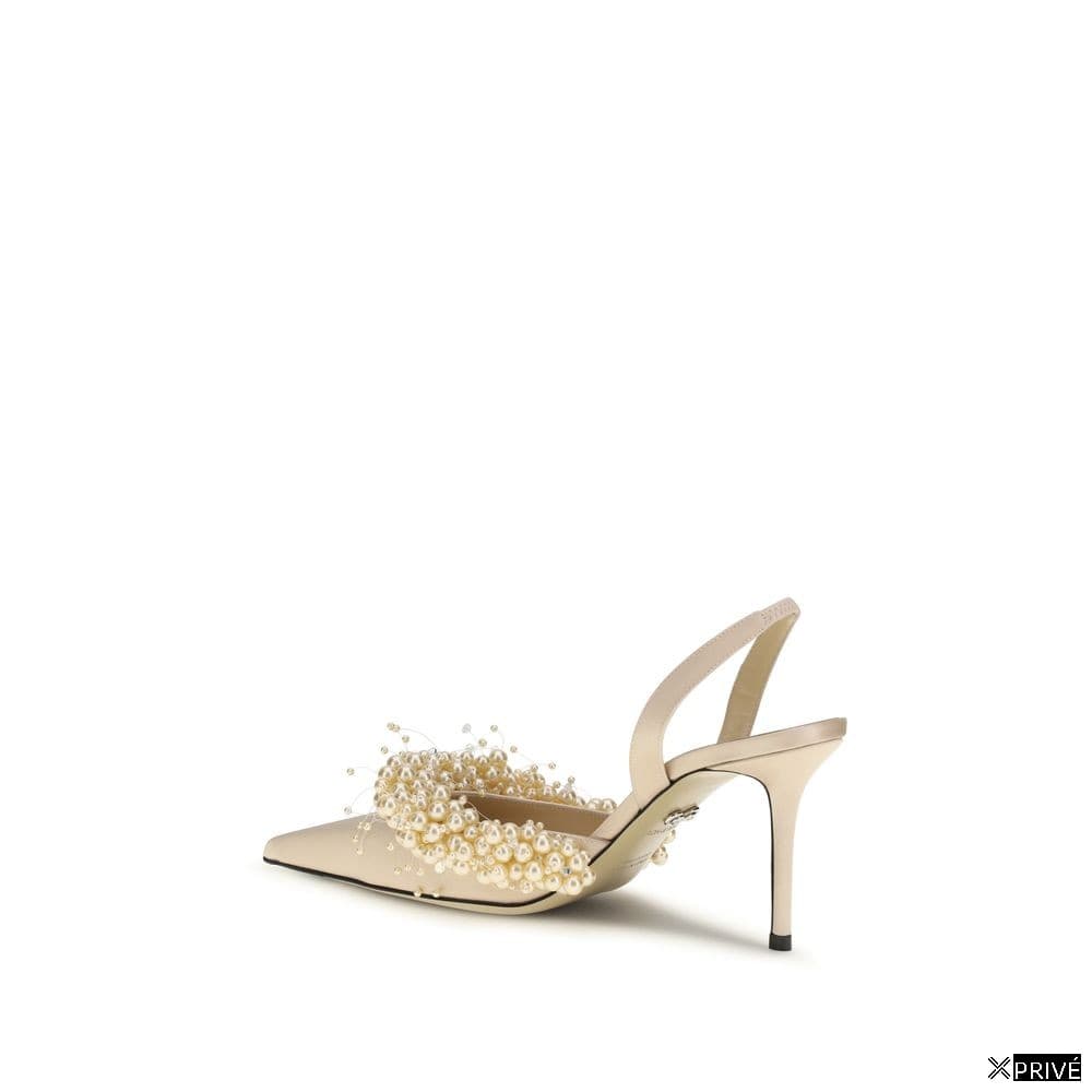 Escarpin beige en Soie — 3