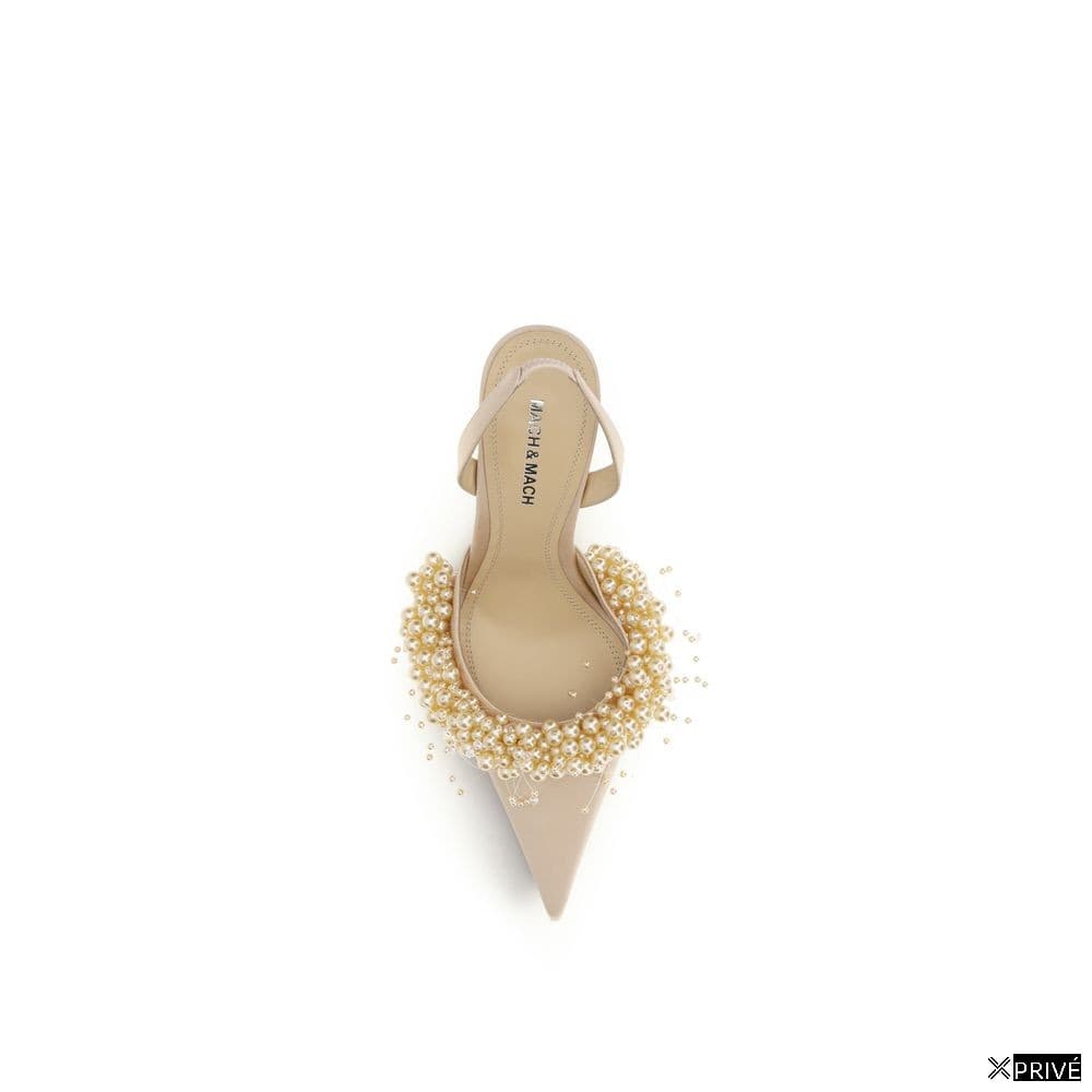 Escarpin beige en Soie — 4
