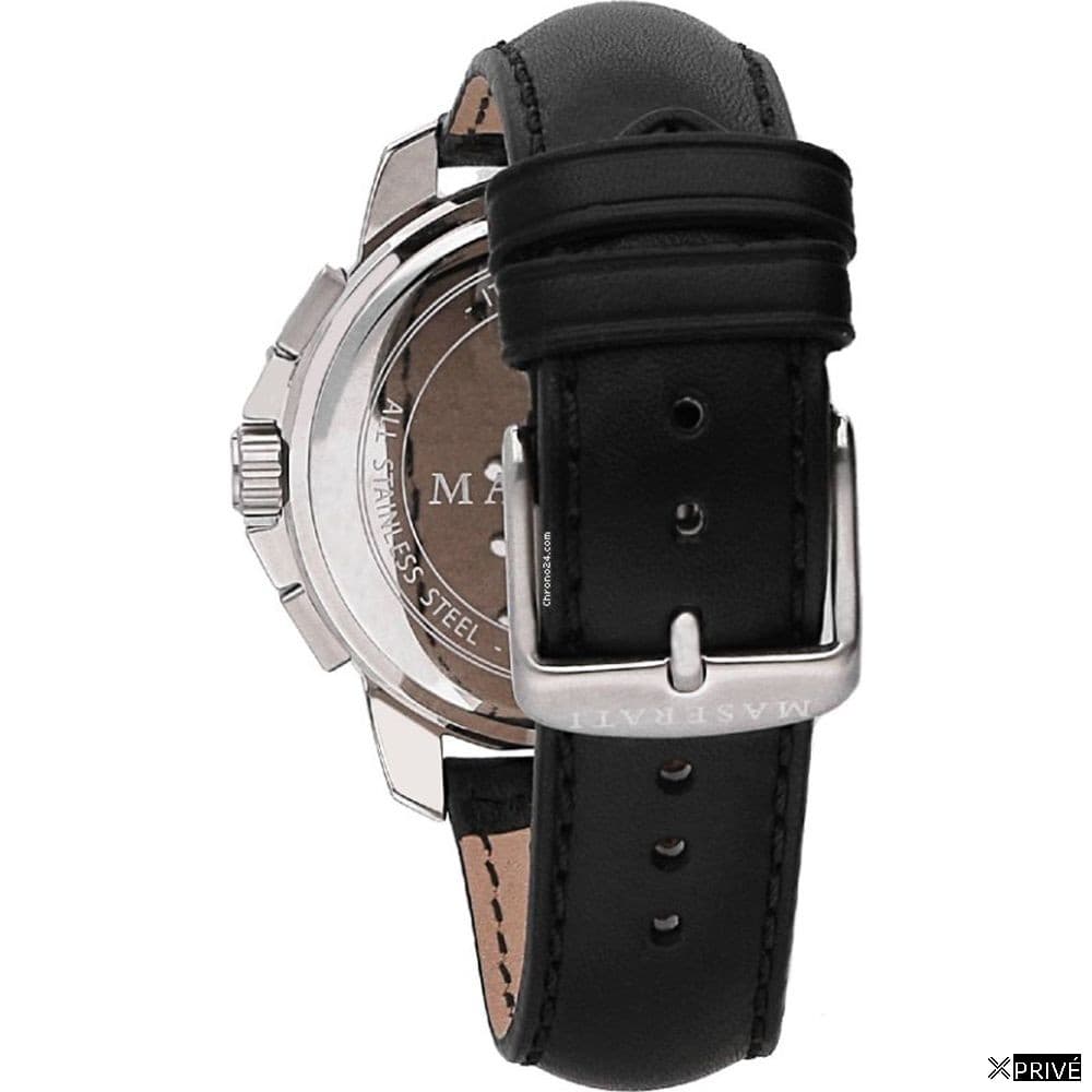 Montre noire en Cuir — 2