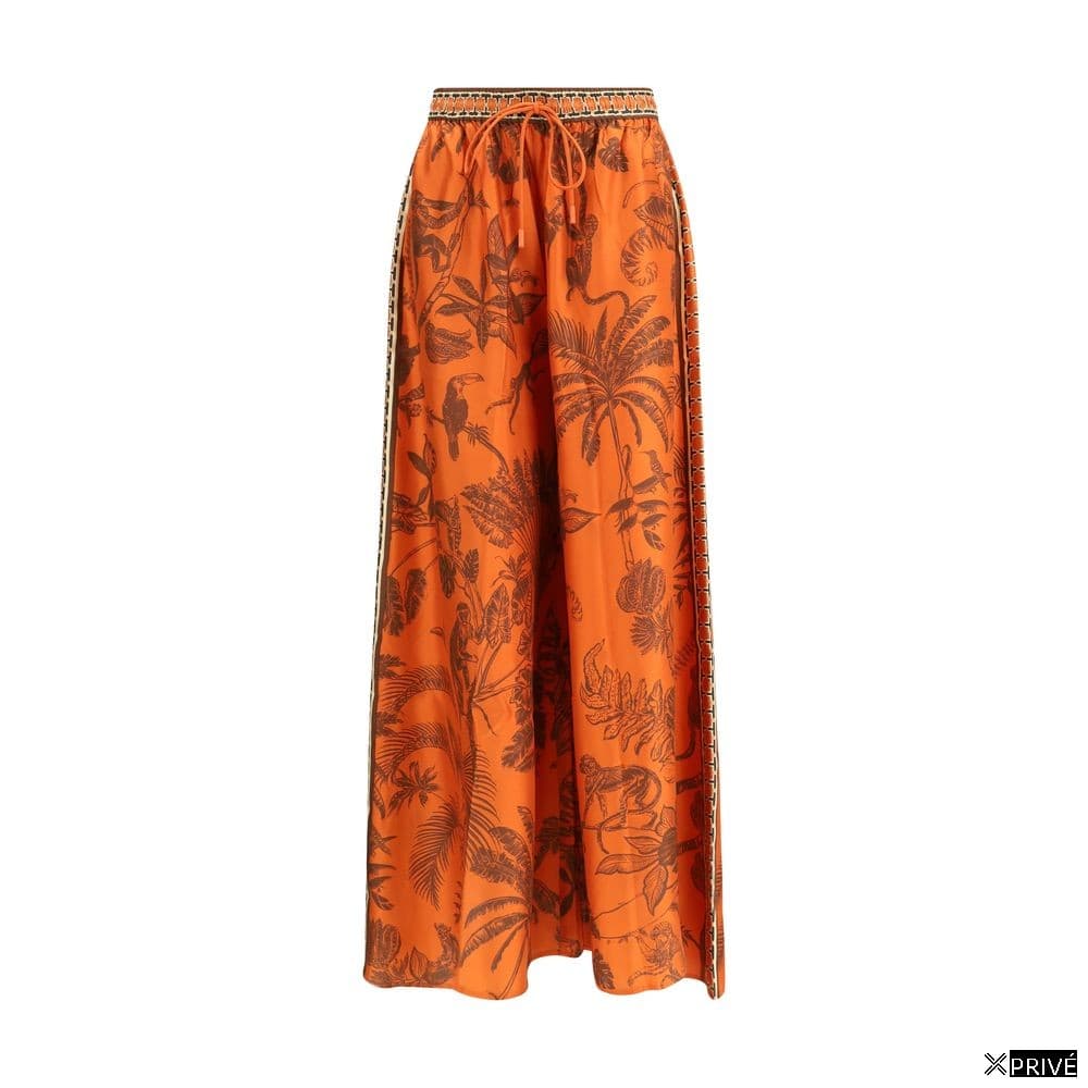 Jeans orange en Soie — 1