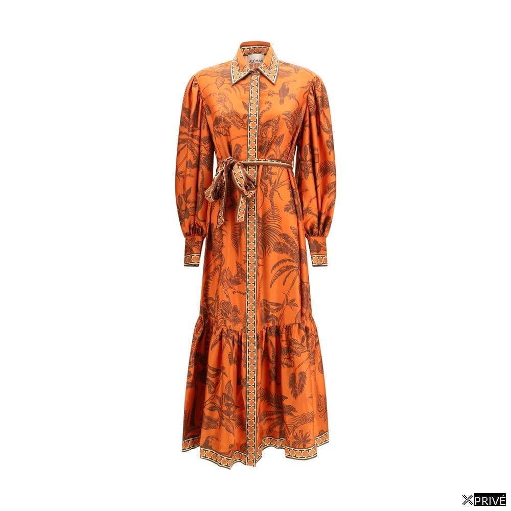 Robe orange en Soie — 1