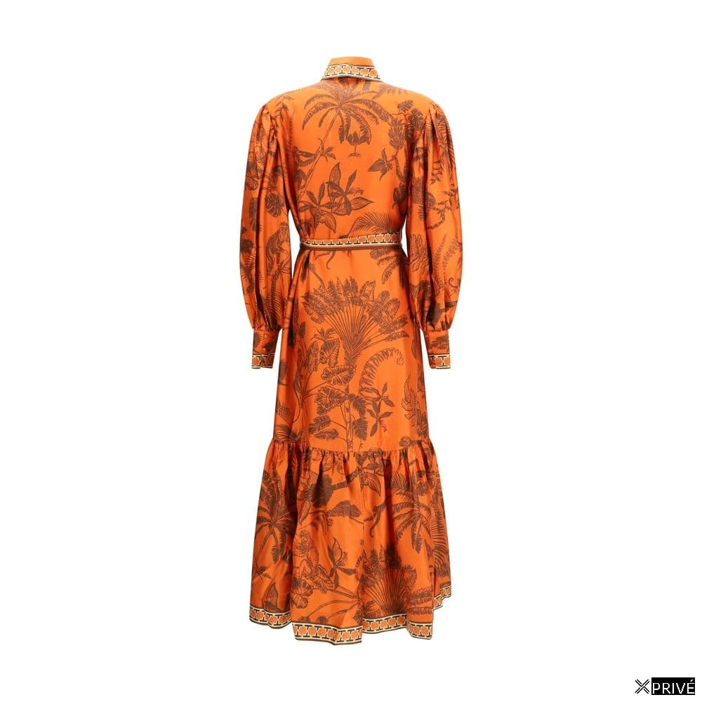 Robe orange en Soie — 2