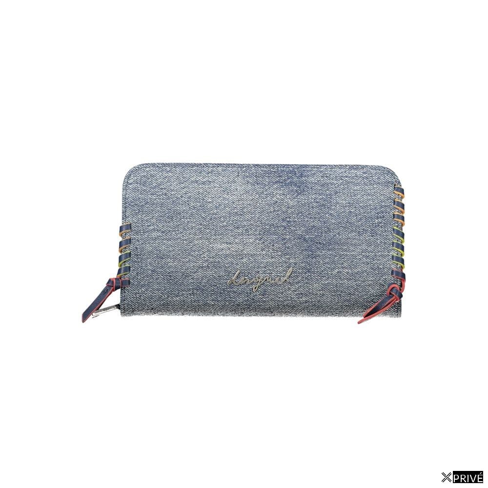Portefeuille bleu en Coton — 1
