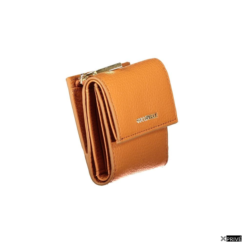 Portefeuille orange en Cuir — 3