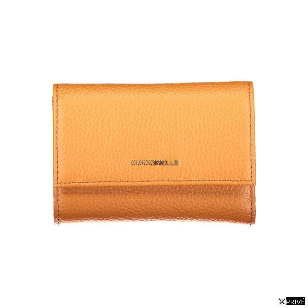 Portefeuille orange en Cuir — 1