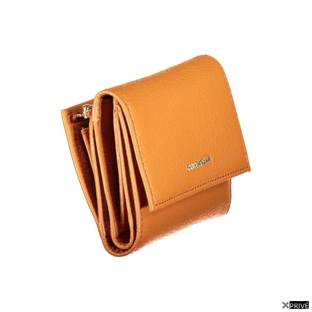 Portefeuille orange en Cuir — 3