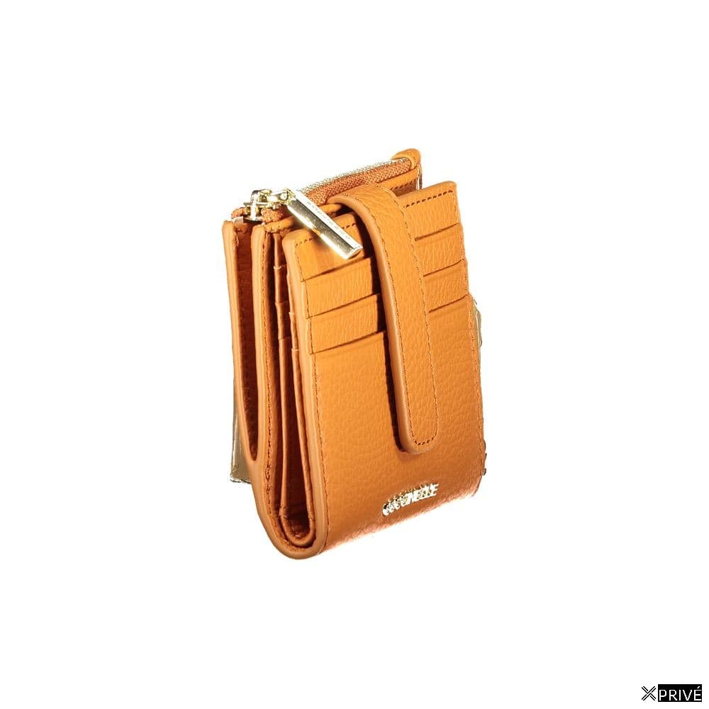 Portefeuille orange en Cuir — 3