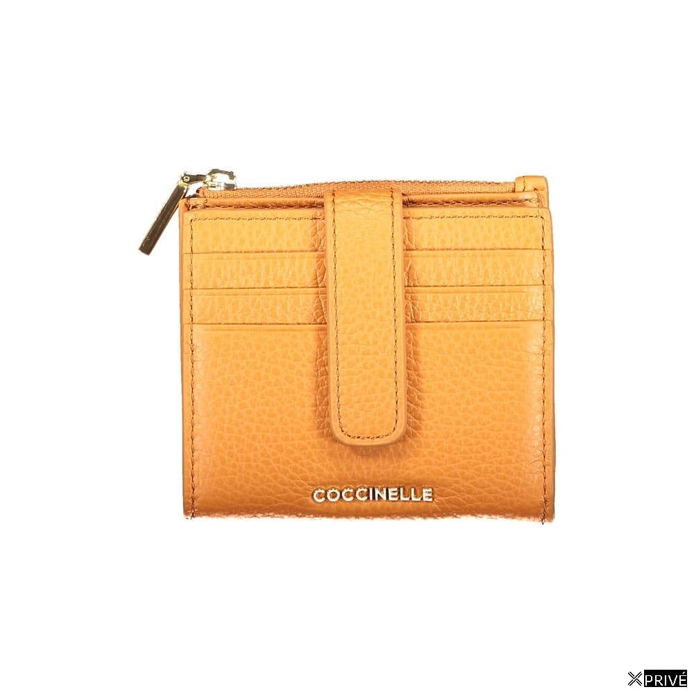 Portefeuille orange en Cuir — 1