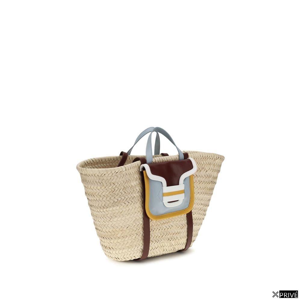 Sac bandoulière beige en Raphia — 2