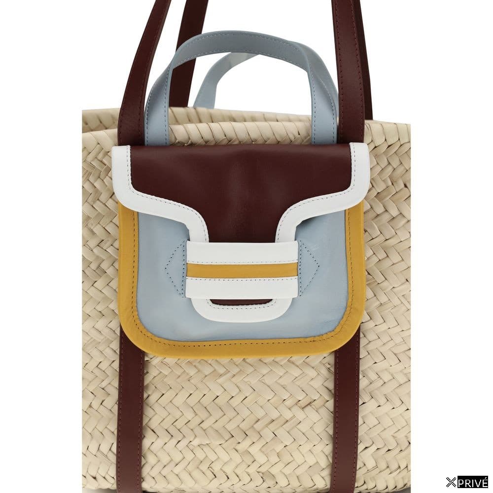 Sac bandoulière beige en Raphia — 4