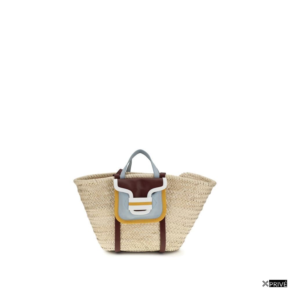 Sac bandoulière beige en Raphia — 1