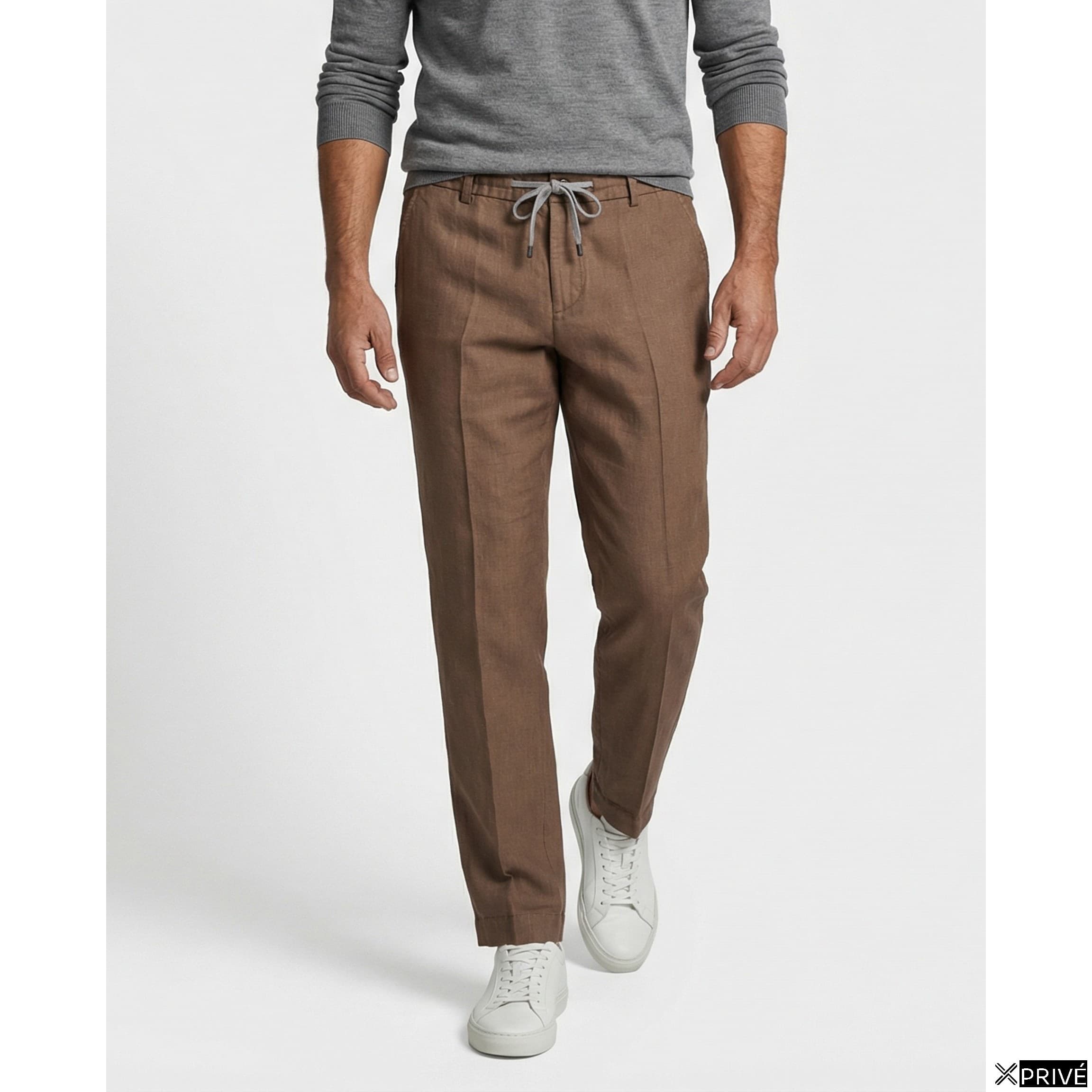 Jeans brun en Lin — 1