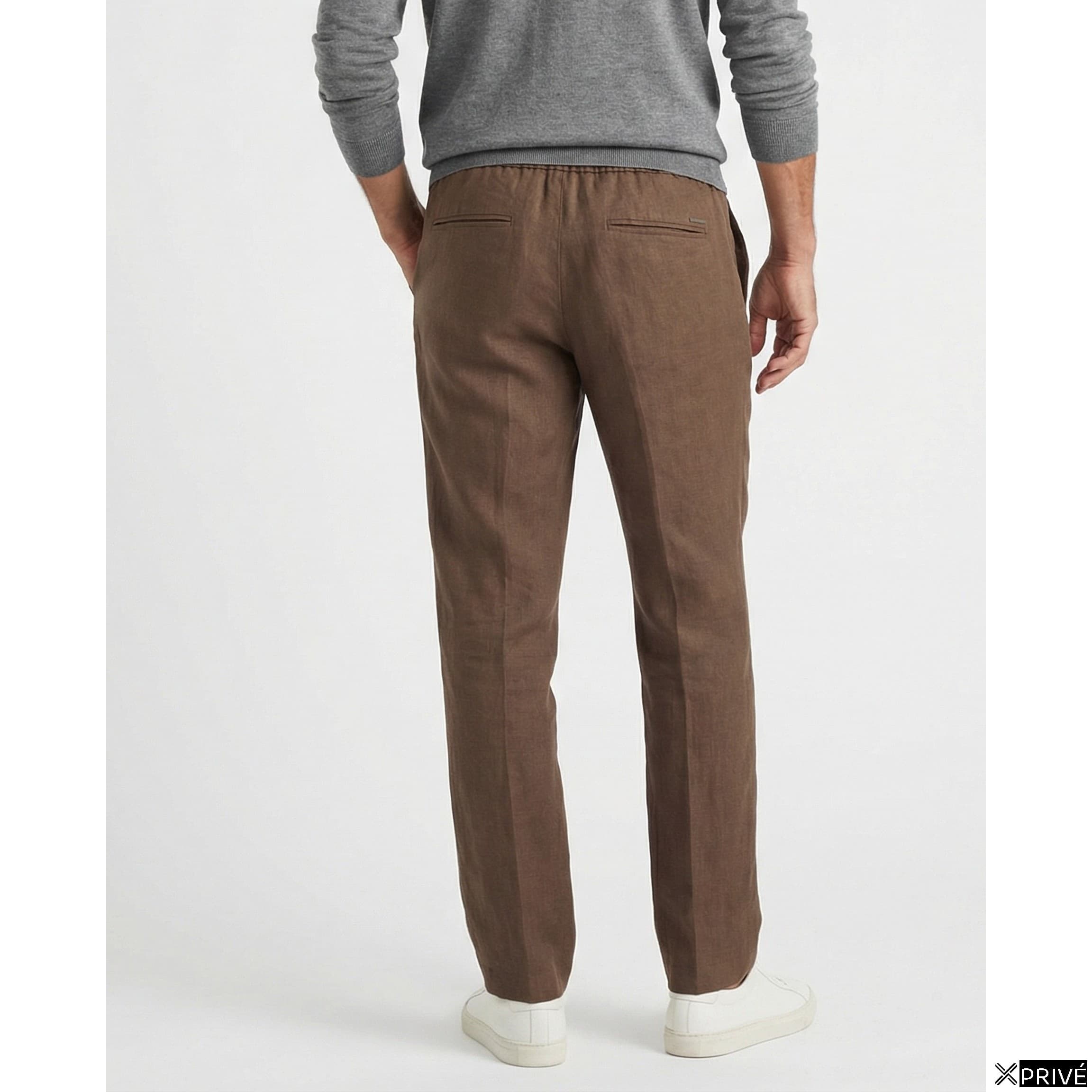 Jeans brun en Lin — 2