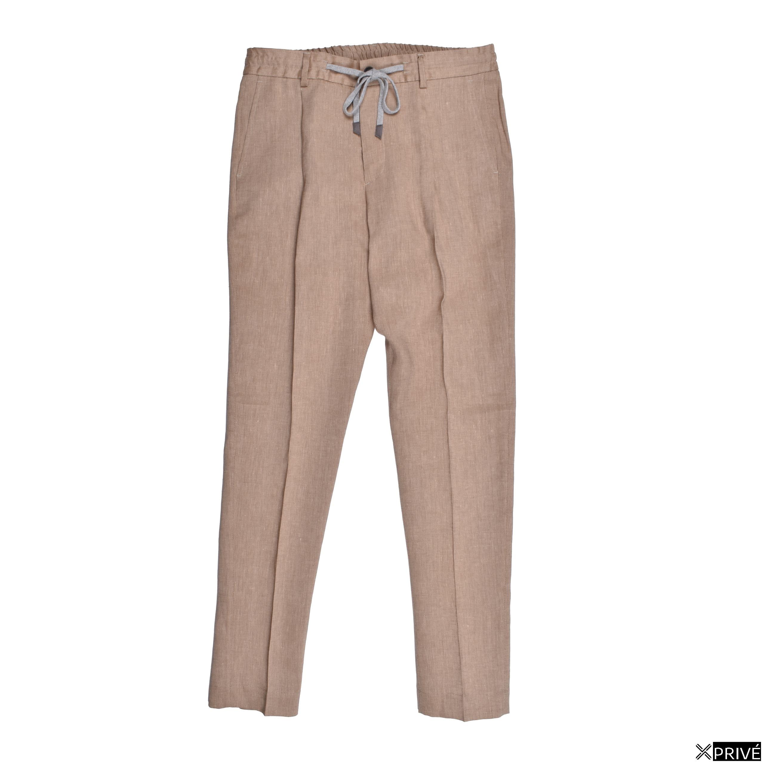 Jeans beige en Lin — 4