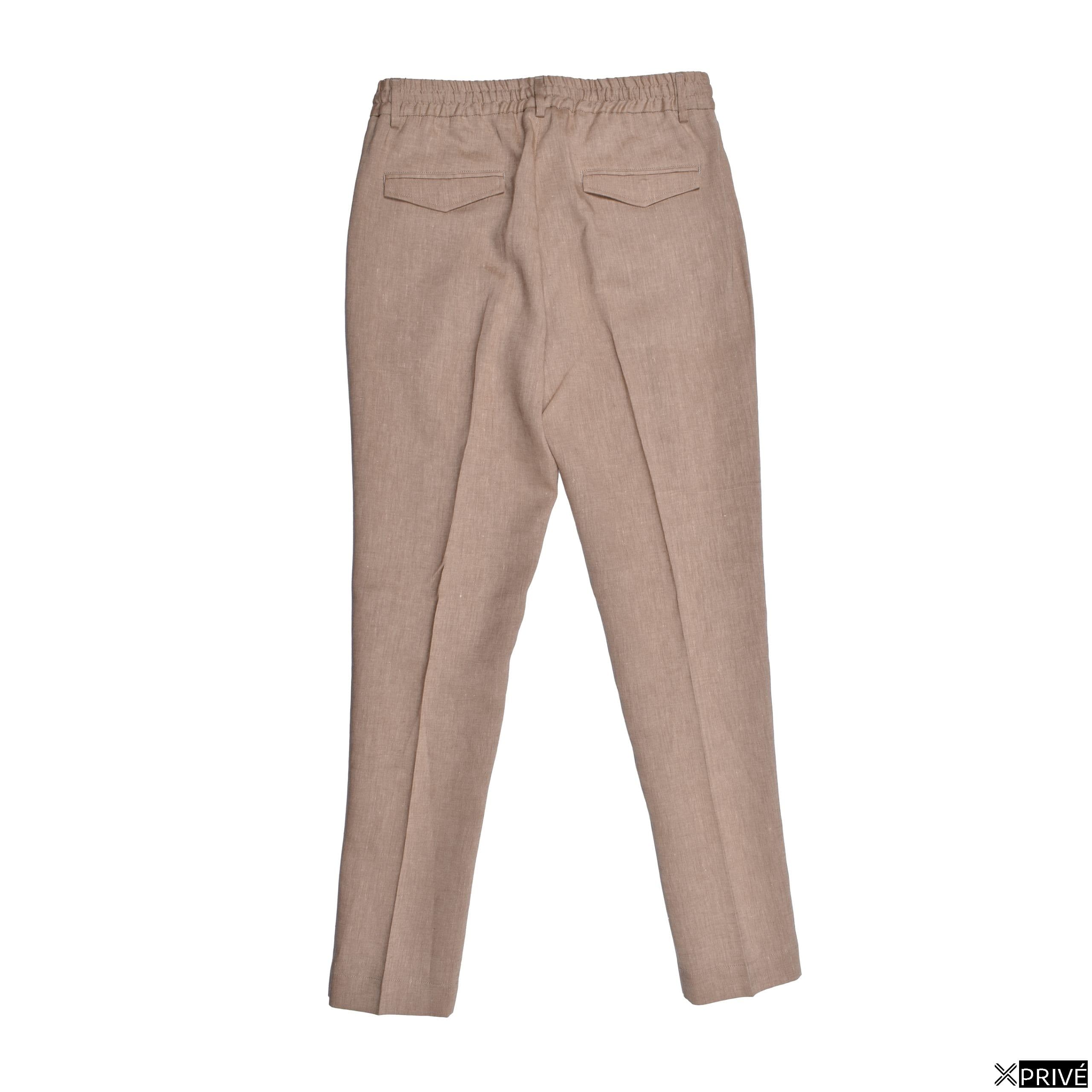 Jeans beige en Lin — 5