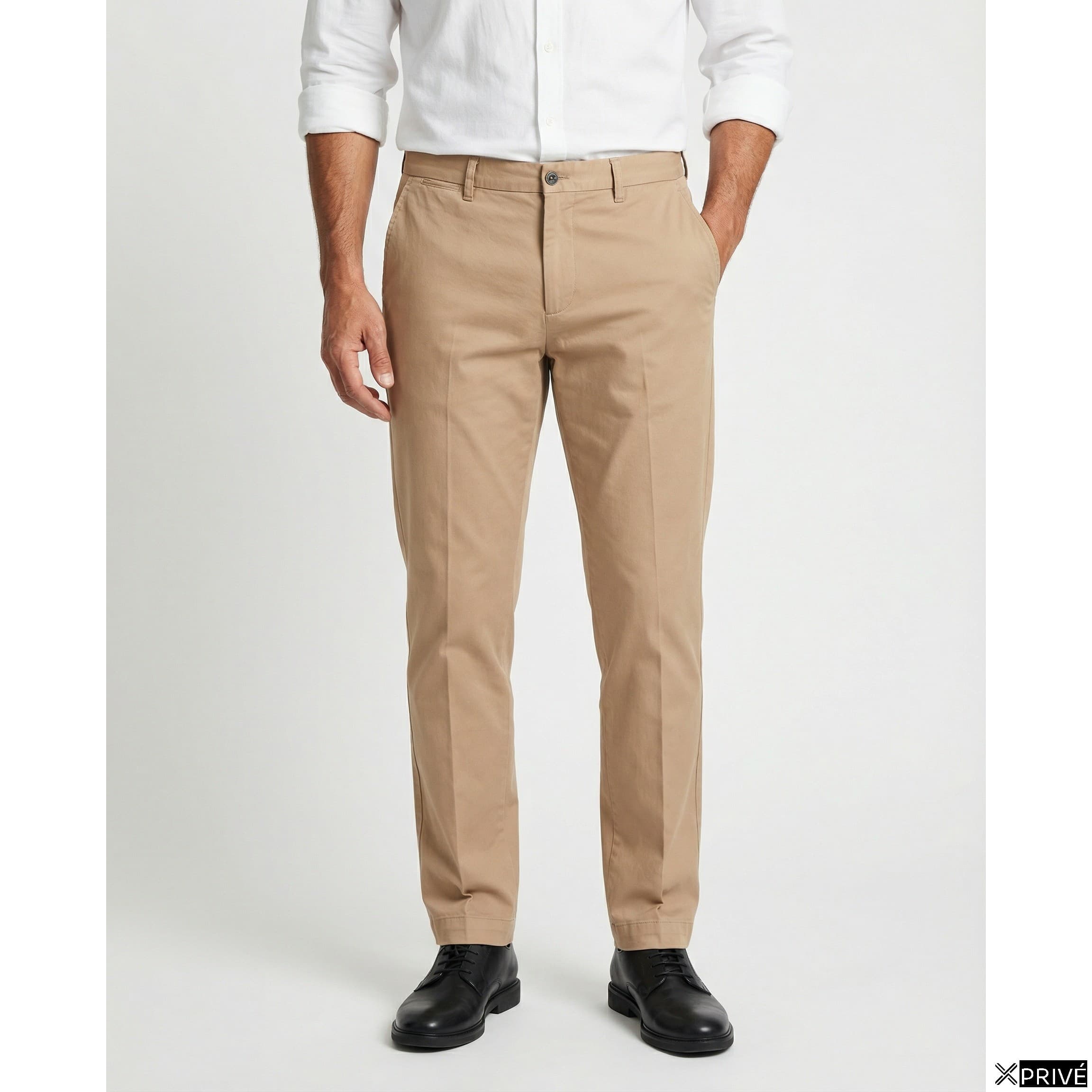 Jeans beige en Élasthanne — 1
