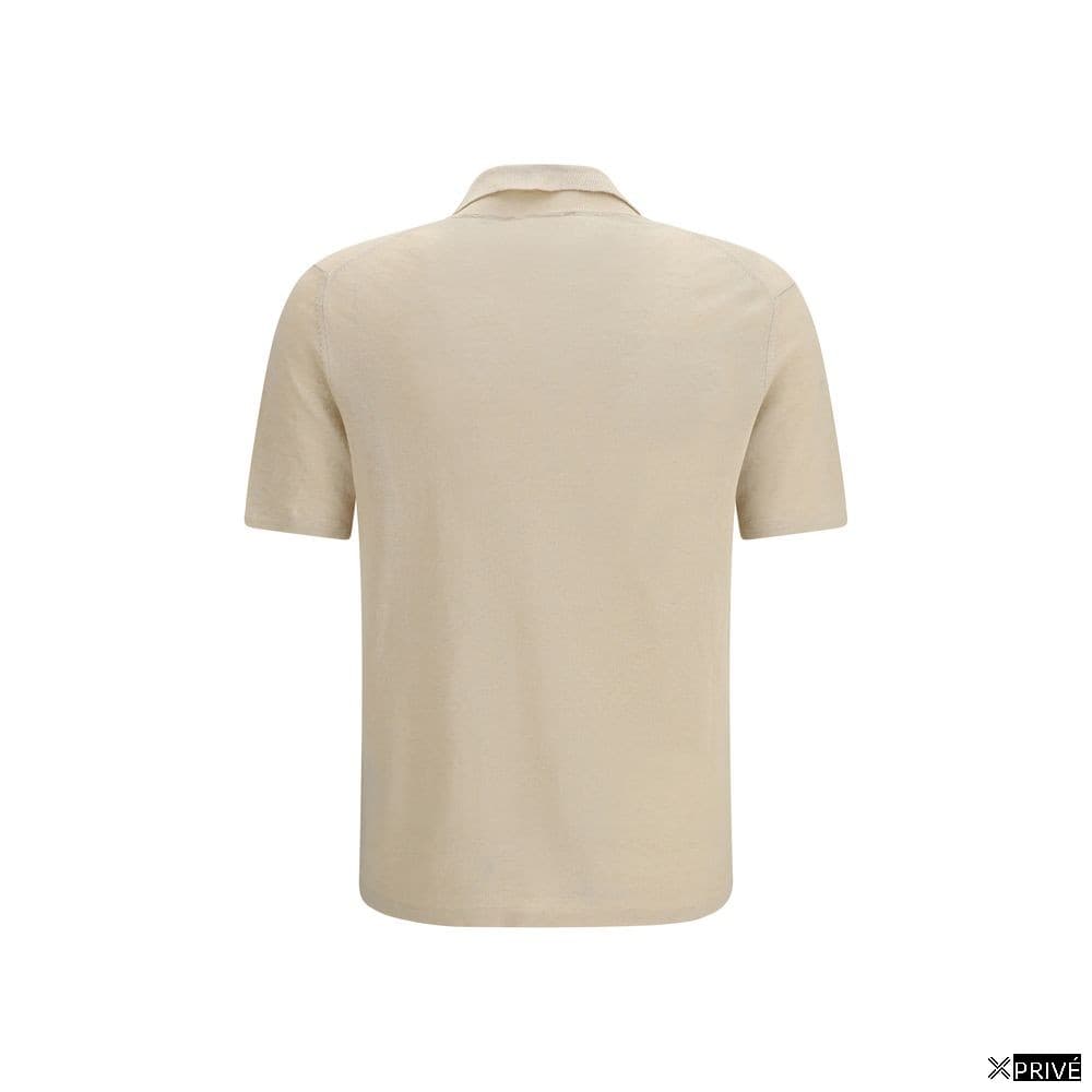 Polo beige en Lin — 2