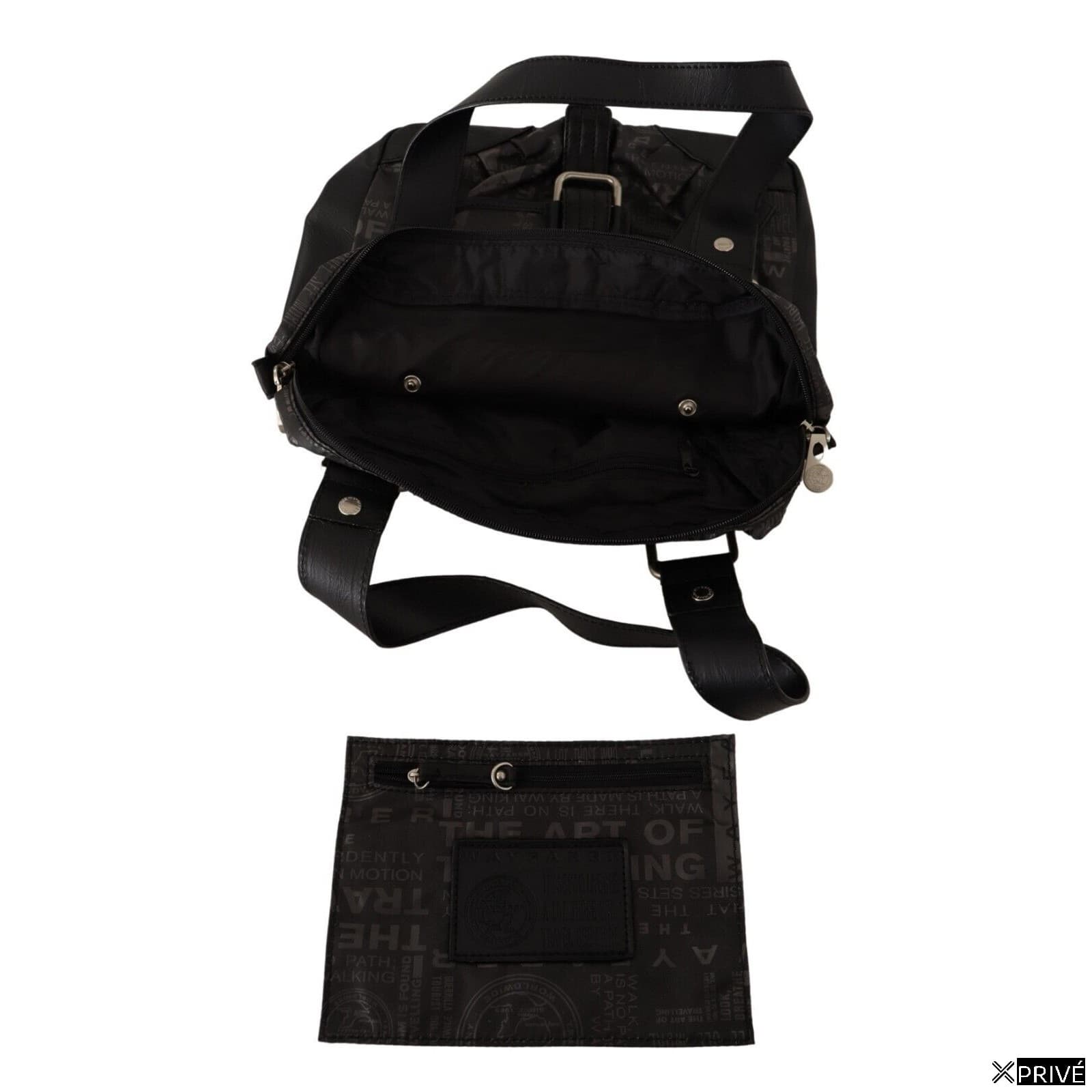 Sac bandoulière Noir et gris en Tissu — 4
