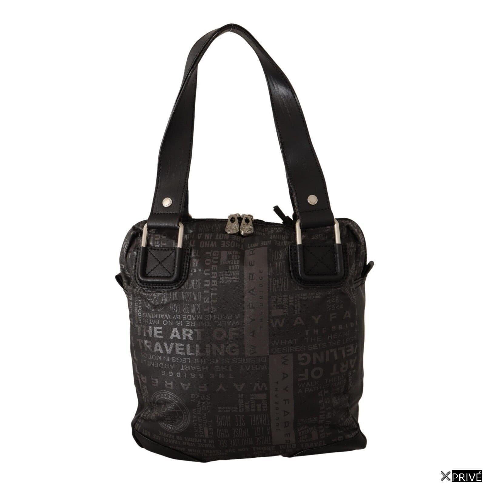 Sac bandoulière Noir et gris en Tissu — 3