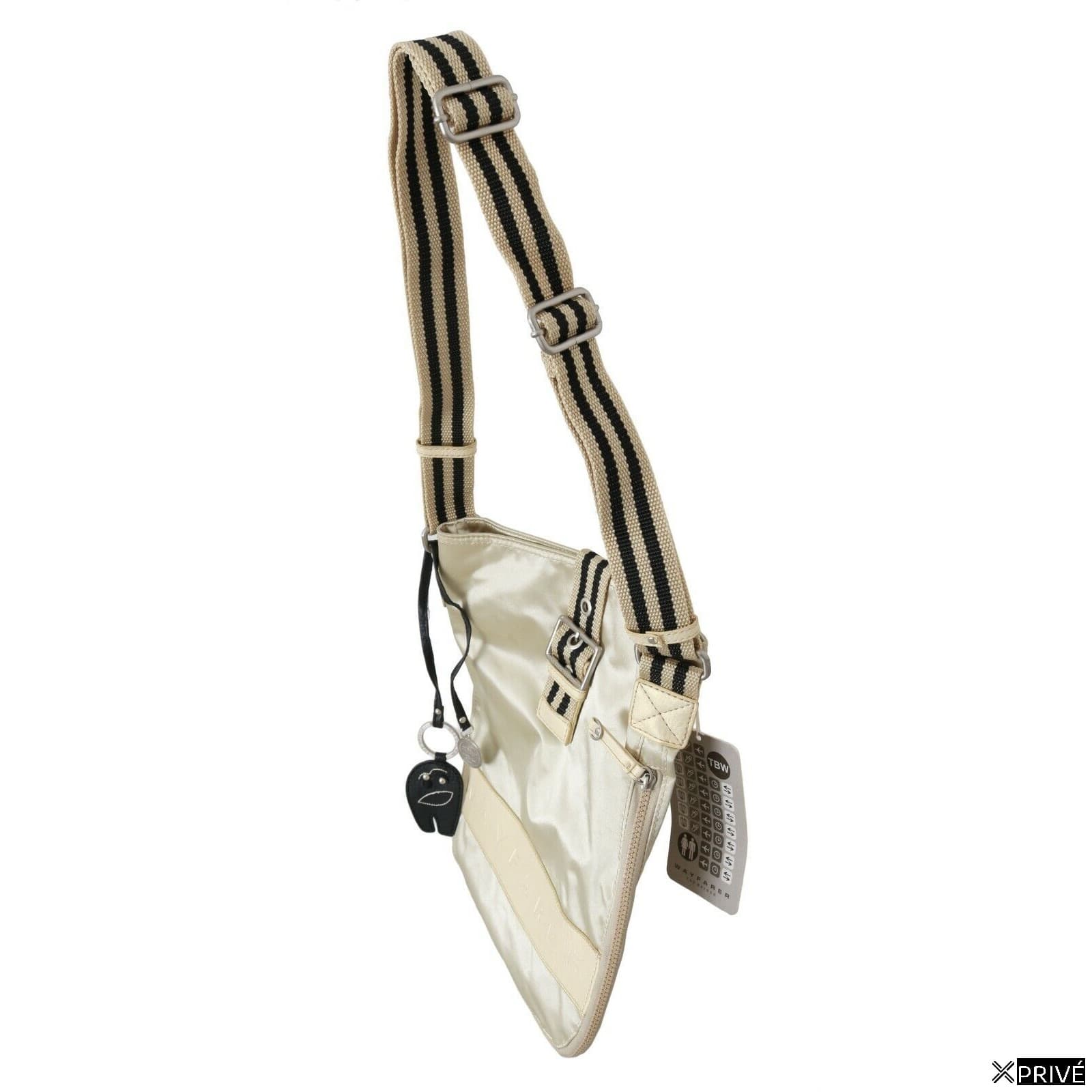 Sac bandoulière beige en Tissu — 2