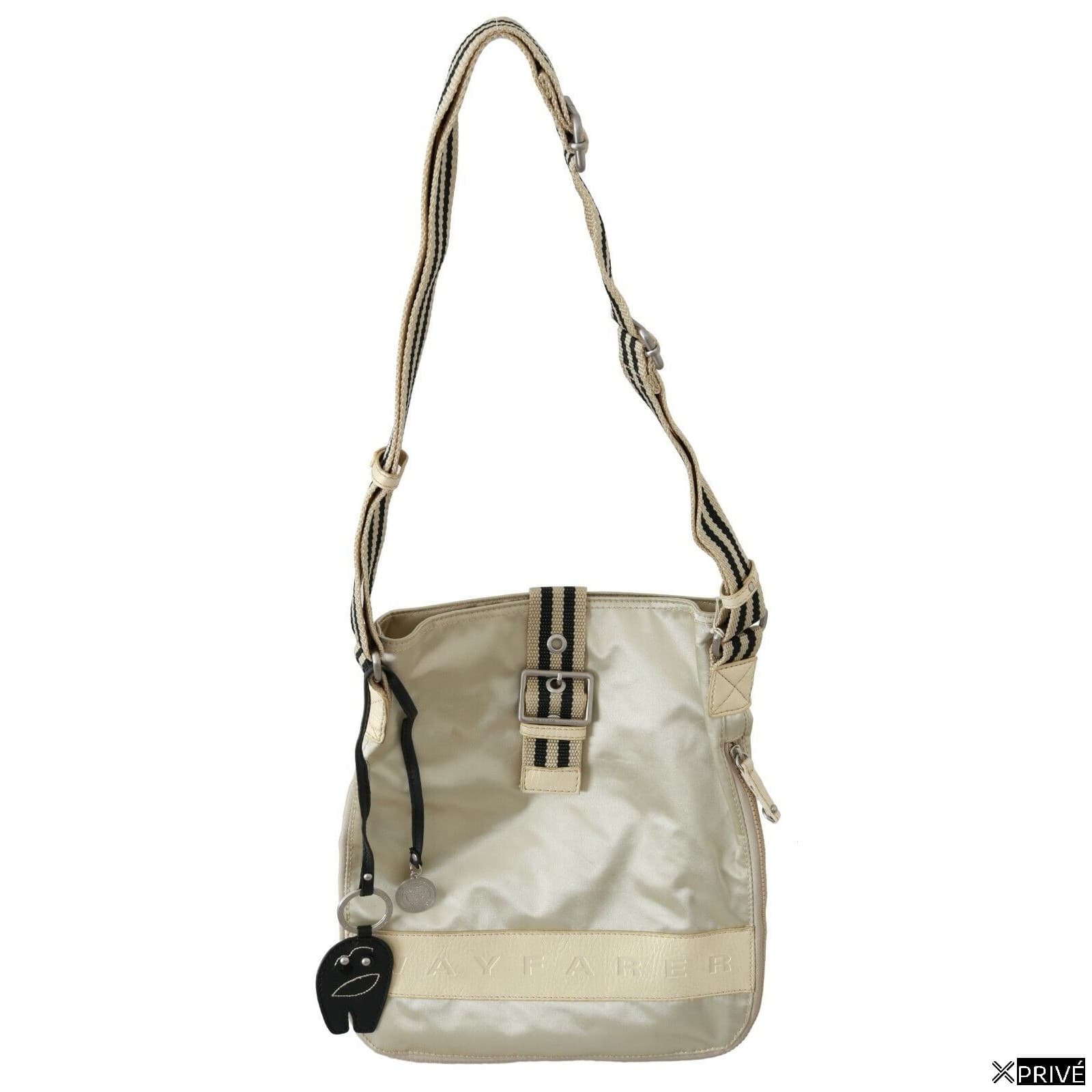 Sac bandoulière beige en Tissu — 1