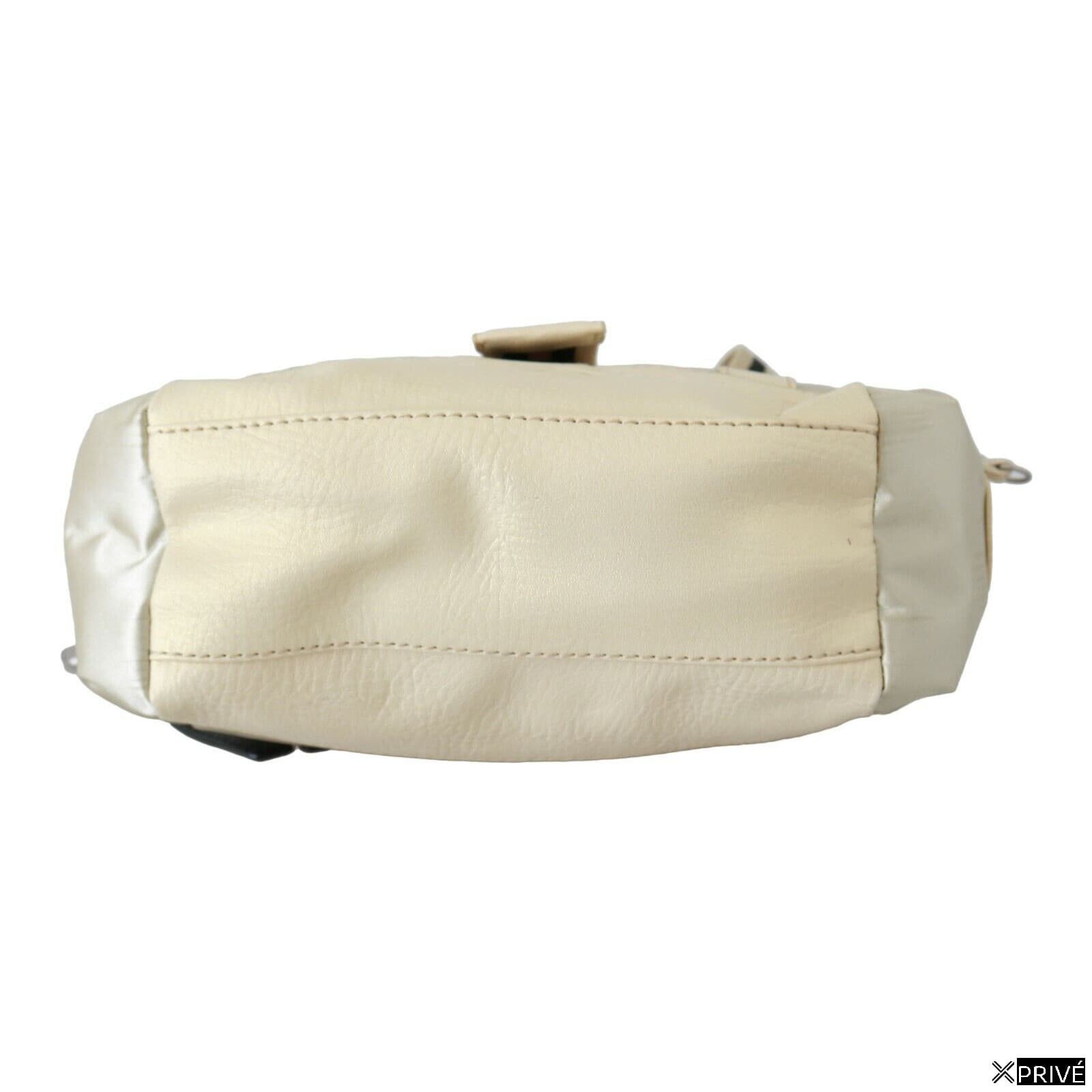 Sac bandoulière beige en Tissu — 4