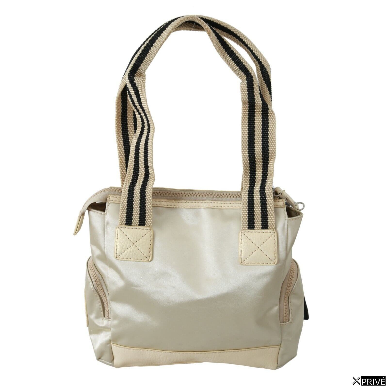 Sac bandoulière beige en Tissu — 3