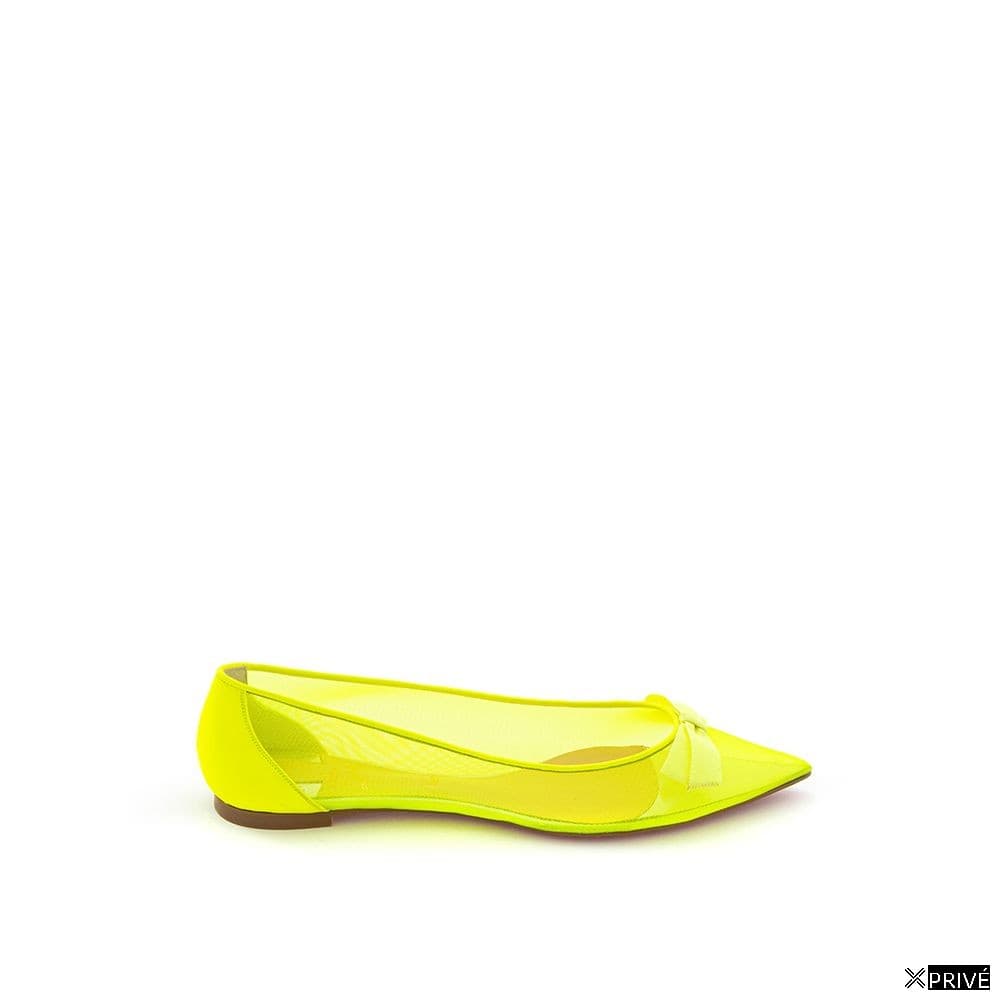 Chaussures plates jaunes en Engrener — 1