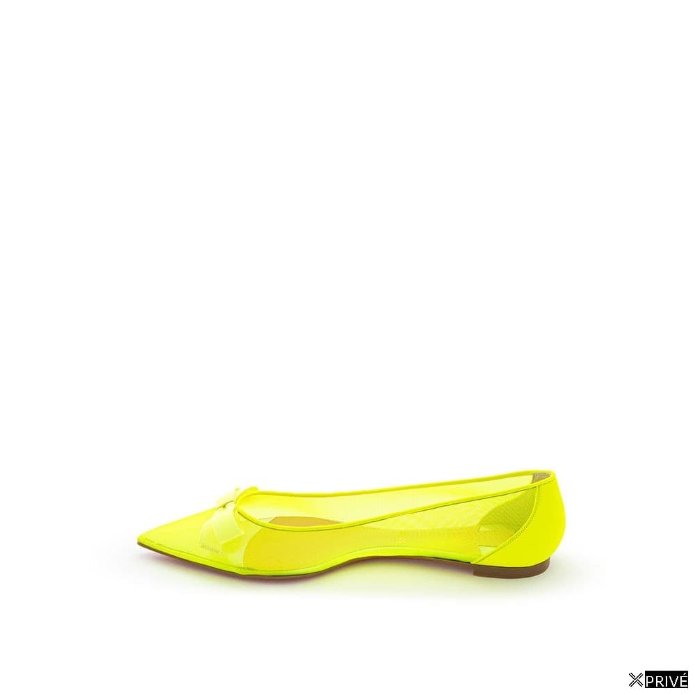 Chaussures plates jaunes en Engrener — 2
