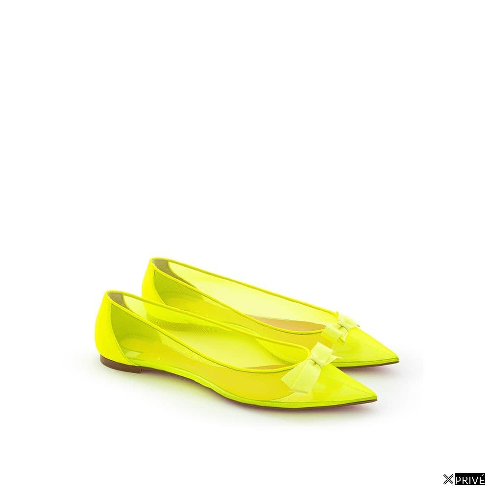 Chaussures plates jaunes en Engrener — 4