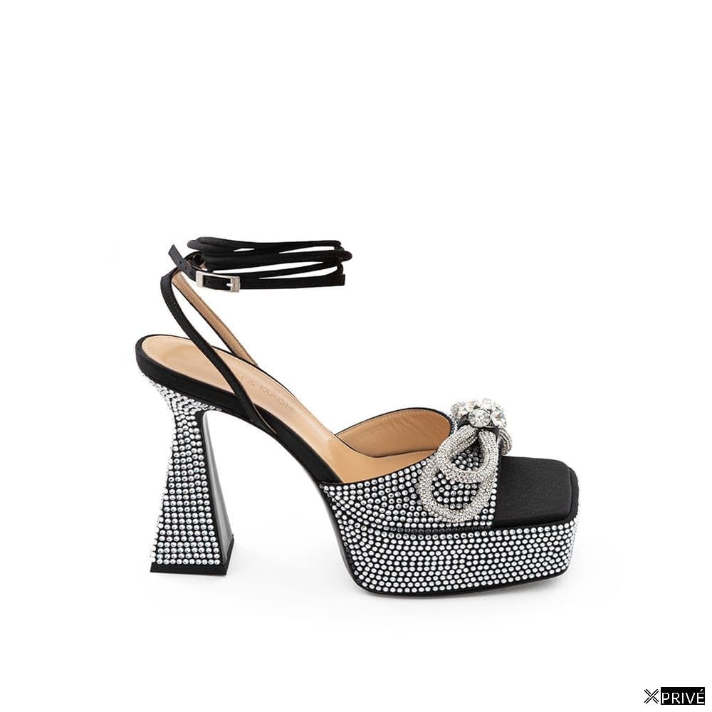 Chaussures compensées noires en Cuir — 1