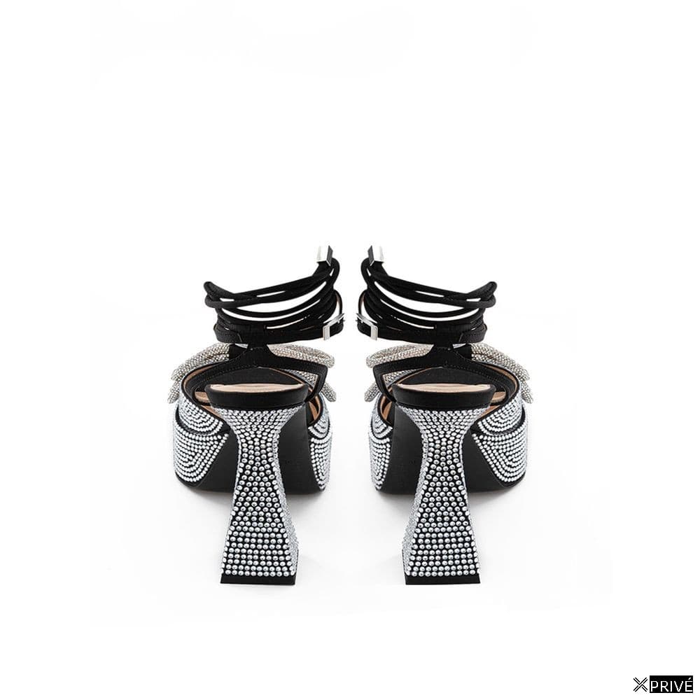 Chaussures compensées noires en Cuir — 4