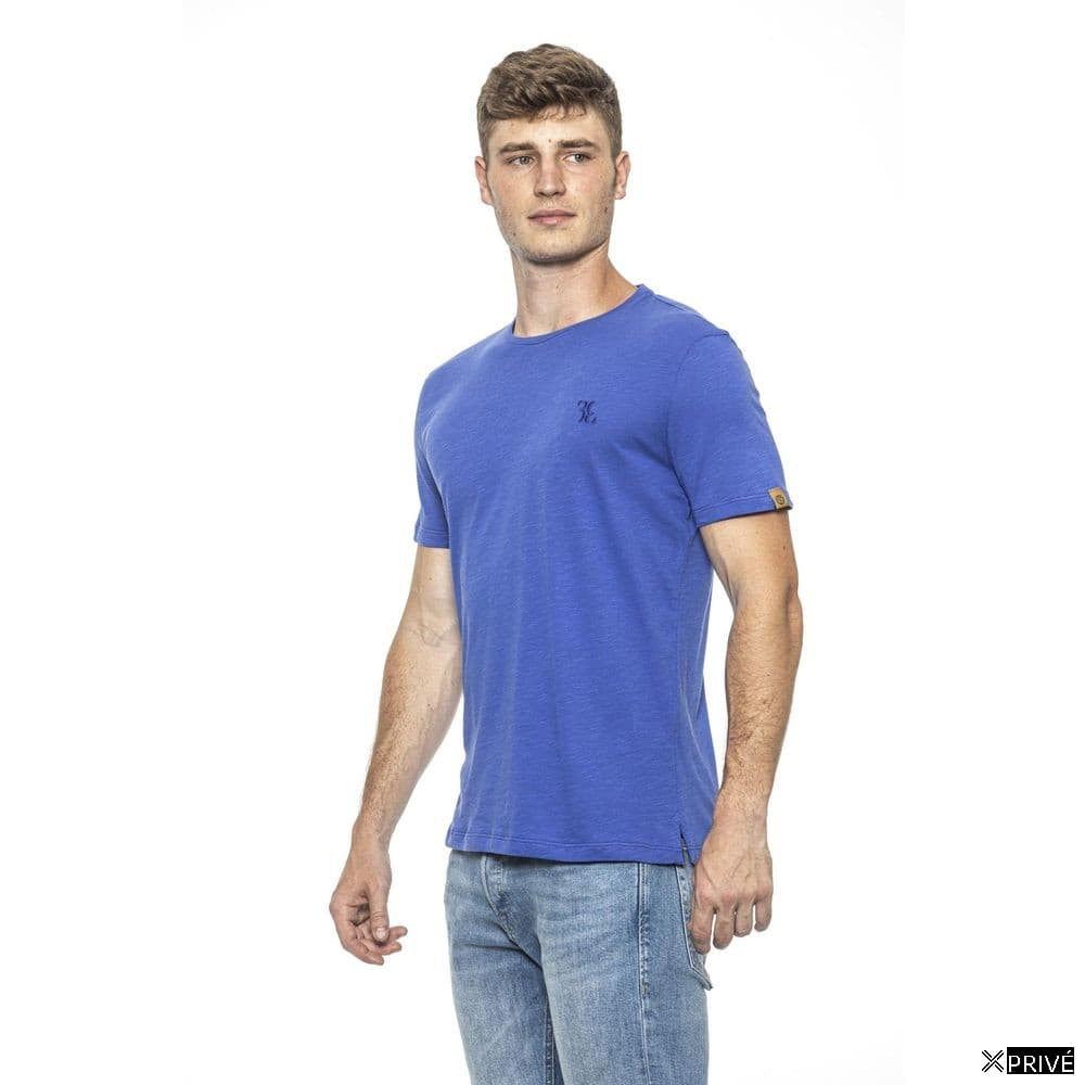 T-shirt bleu clair en Coton — 2
