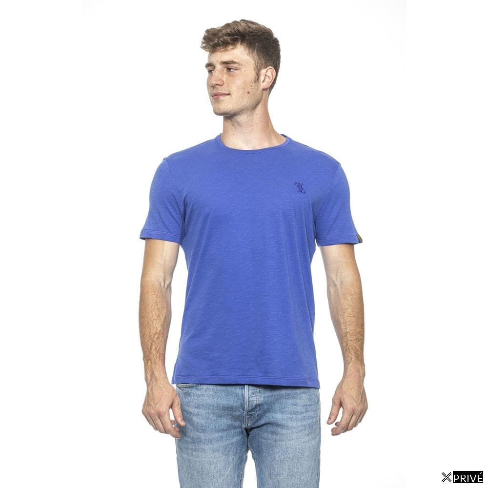 T-shirt bleu clair en Coton — 1