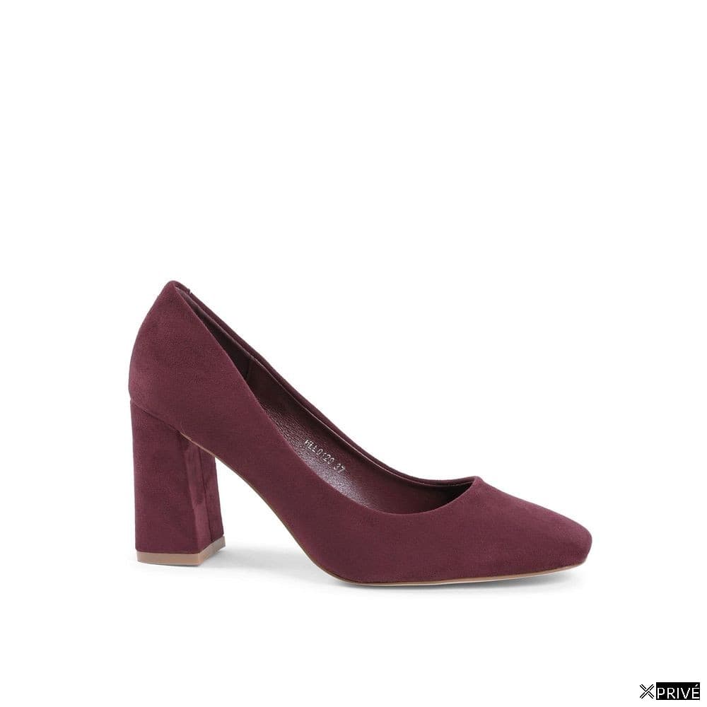 Escarpin bordeaux en Tissu — 1