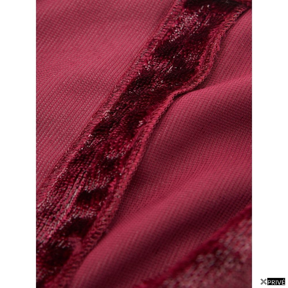 Robe bordeaux en Polyester — 5