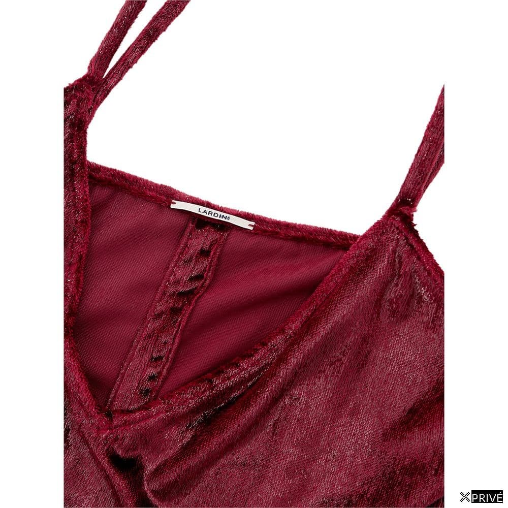 Robe bordeaux en Polyester — 3