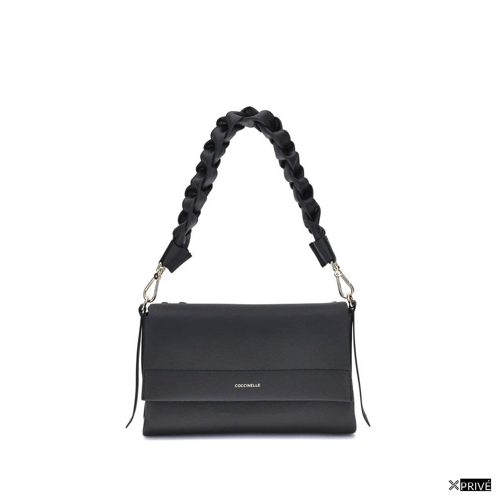 Black Calf Leather Bos Taurus Shoulder Bag — 1