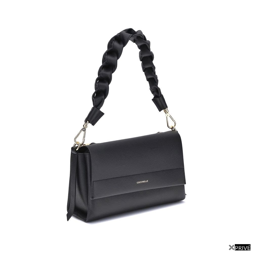 Black Calf Leather Bos Taurus Shoulder Bag — 2