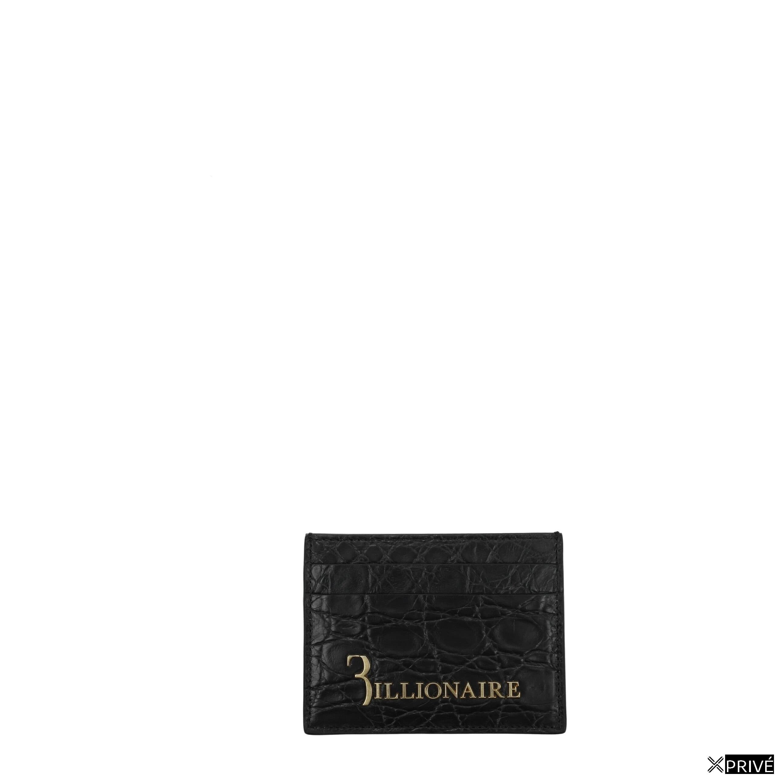 Portefeuille noir en Crocodile — 1