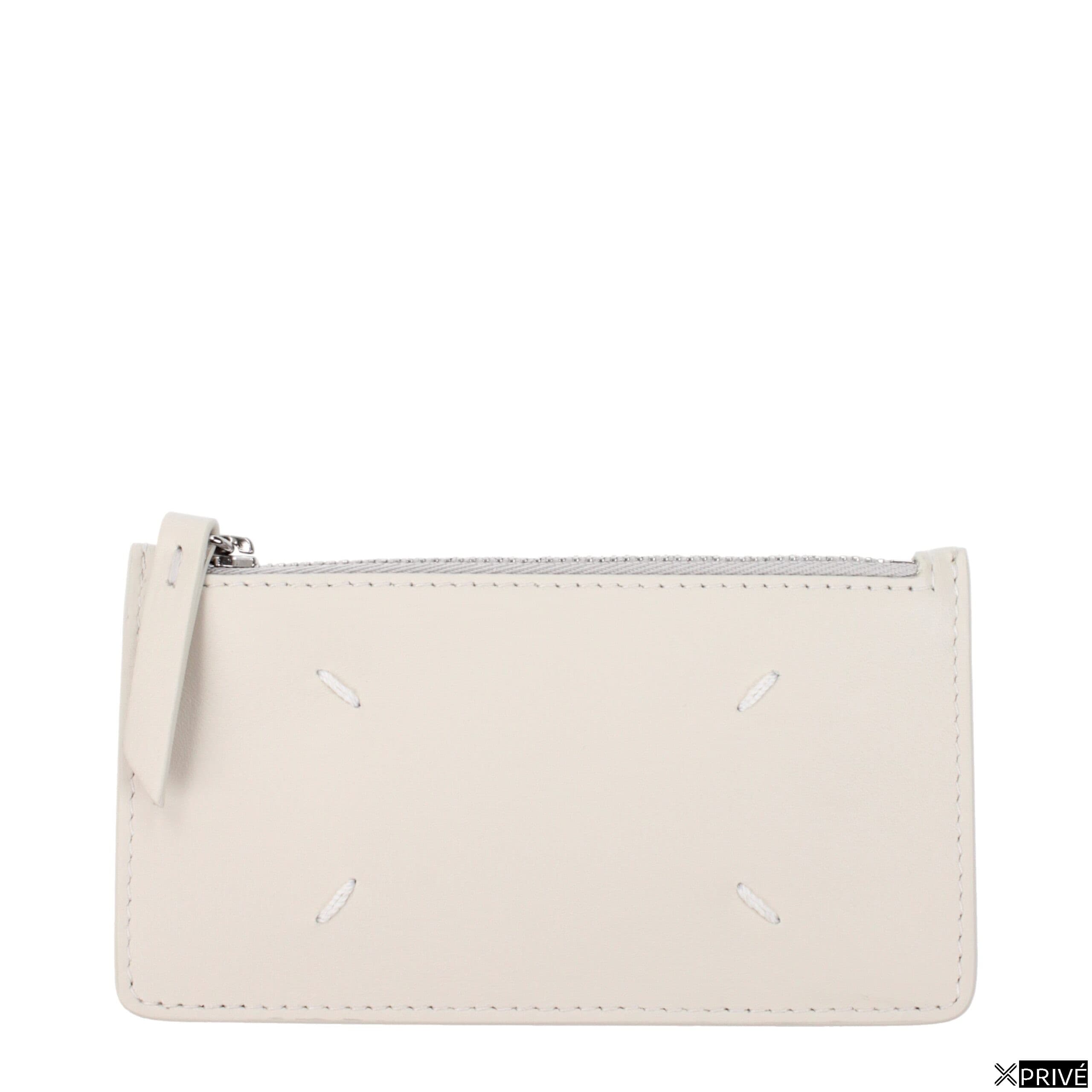 Portefeuille beige en Cuir — 1
